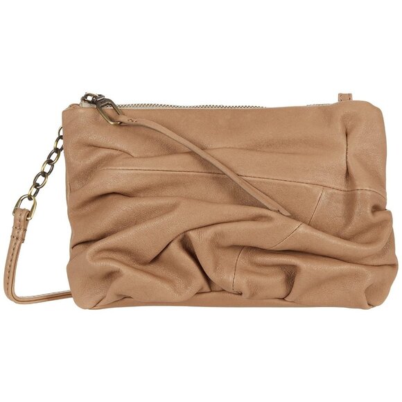 Hobo Dare Crossbody, Taupe, Soft Hide Purse 100% Leather - Picture 1 of 8